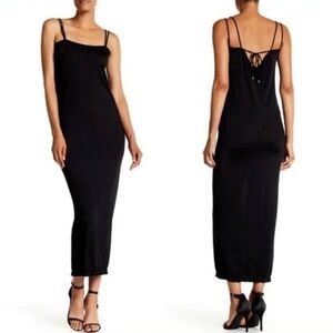 New WOLFORD Shiny Viscose Strappy Dress in‎ Black Size Medium